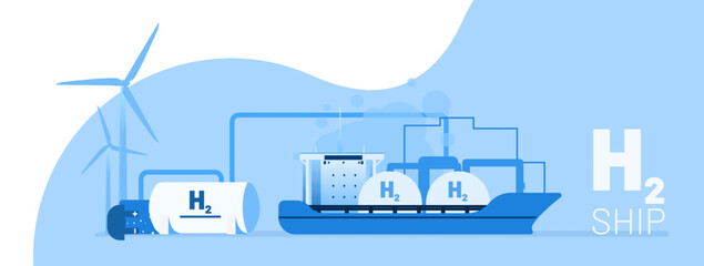 Wall Mural - alternative fuel vector illustration concept. green energy and power source. wind turbine and solar 