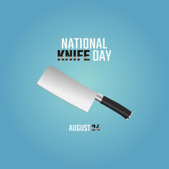 vector graphic of national knife day good for national knife day celebration. flat design. flyer design.flat illustration.