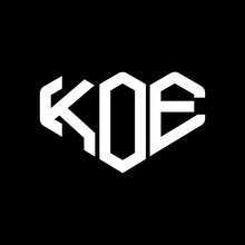 KOE Monogram Letter Logo On Black Background.KOE Letter Initial Creative Logo Design Template Vector Illustration.KOE Letter Initial Vector Logo Design.
