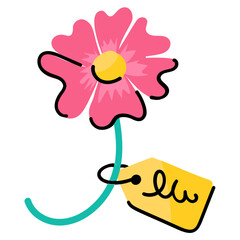 Sticker - Beautiful handcrafted sticker of flower 