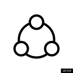 Poster - share, connection vector icon in line style design for website design, app, ui, isolated on white ba