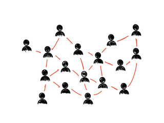 Aufkleber - sphere network structure - abstract design connection design