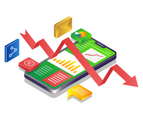 Aufkleber - Professional data analysis with smartphone