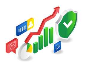Aufkleber - Investment business analysis data security