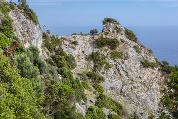 Poster - Rocks seen from viewwing point in Palaiokastritsa village, Corfu Island, Greece