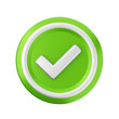 © Rizki Ahmad Fauzi - check mark button 3d icon illustration