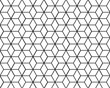 Contemporary tessellated repeating 3d cube blocks pattern of black outlines, geometric illustration, PNG transparent background