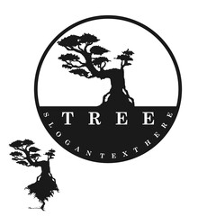 Wall Mural - tree illustration logo design icon vector