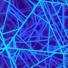 Poster - Pattern of chaotically reflected lines. Abstract background. 3d rendering digital illustration