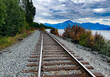 Railroad tracks through the mountains