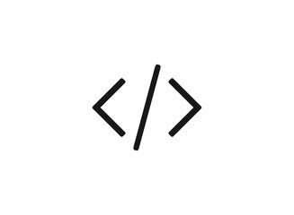 Coding icon, design inspiration vector template for interface and any purpose.