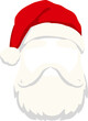 © Vector Tradition - Santa face mask, video chat effect for selfie face