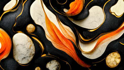 Swirls of marble or the ripples of agate. Liquid marble texture. Fluid art. abstract waves skin wall luxurious art ideas.