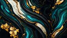 Swirls Of Marble Or The Ripples Of Agate. Liquid Marble Texture. Fluid Art. Abstract Waves Skin Wall Luxurious Art Ideas.