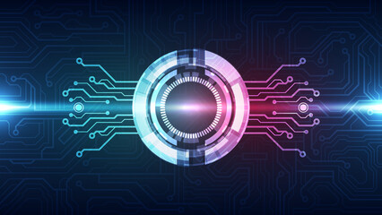 Poster - Abstract futuristic digital technology background. Illustration Vector