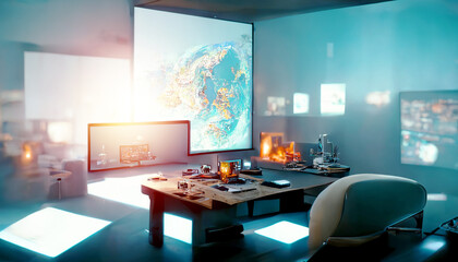 working area of programmer GIS