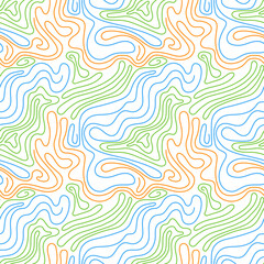 Poster - Abstract seamless pattern. Vector illustration. Simple background. Colorful lines