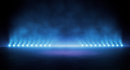 Neon showroom empty blank space presentation background