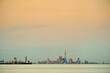 Toronto skyline looking East over lake Ontario