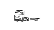 Truck Animation Sketch And 2d Animation, Container 