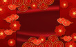 Postcard for Happy Chinese new year 2023,2024. chinese traditional. Chinese background of vector. Chinese is mean : Happy new year, wish you all the best.