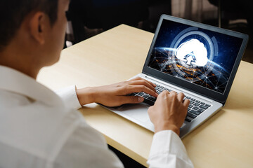 Poster - cloud computing software for modish remote work and personal data storage