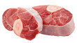 © grey - Sliced beef shank, osso bucco steak, isolated on white background, full depth of field, clipping path