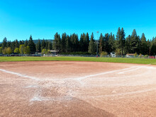 Playground Empty Softball Ballpark Baseball Diamond Recreation Rural Public City Field