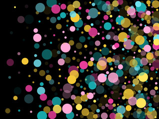 Wall Mural - Bokeh confetti circles decoration holiday background.