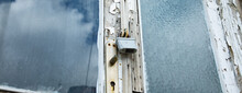 Closeup Wooden Door With Lock