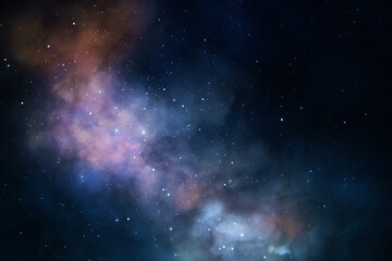 Wall Mural - Creative starry dark night sky background. Cosmos and space concept.