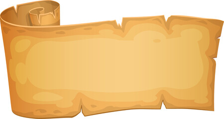 Wall Mural - paper banner, template of grunge medieval scroll