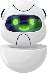 Aufkleber - Friendly smiling chatbot isolated ai robot helper