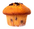 Chocolate chip muffin cake one single isolated transparent background photo PNG file