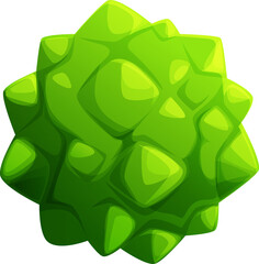 Poster - Green galaxy space planet with volcano or crystals