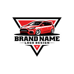 Poster - ready made logo of red car automotive bussines related