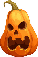 Sticker - Halloween Jack or lantern pumpkin character face