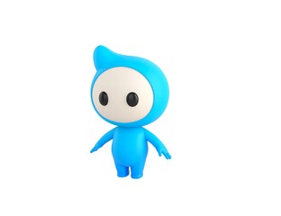 Wall Mural - Blue Monster character standing in T-Pose in 3d rendering.