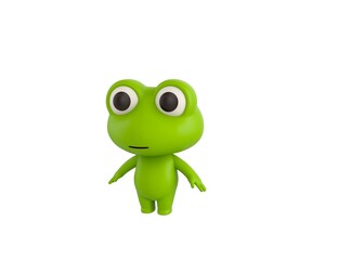 Wall Mural - Little Frog character standing in T-Pose in 3d rendering.