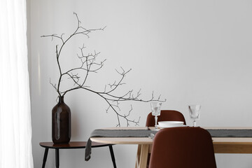 Wall Mural - Beautiful table setting in room