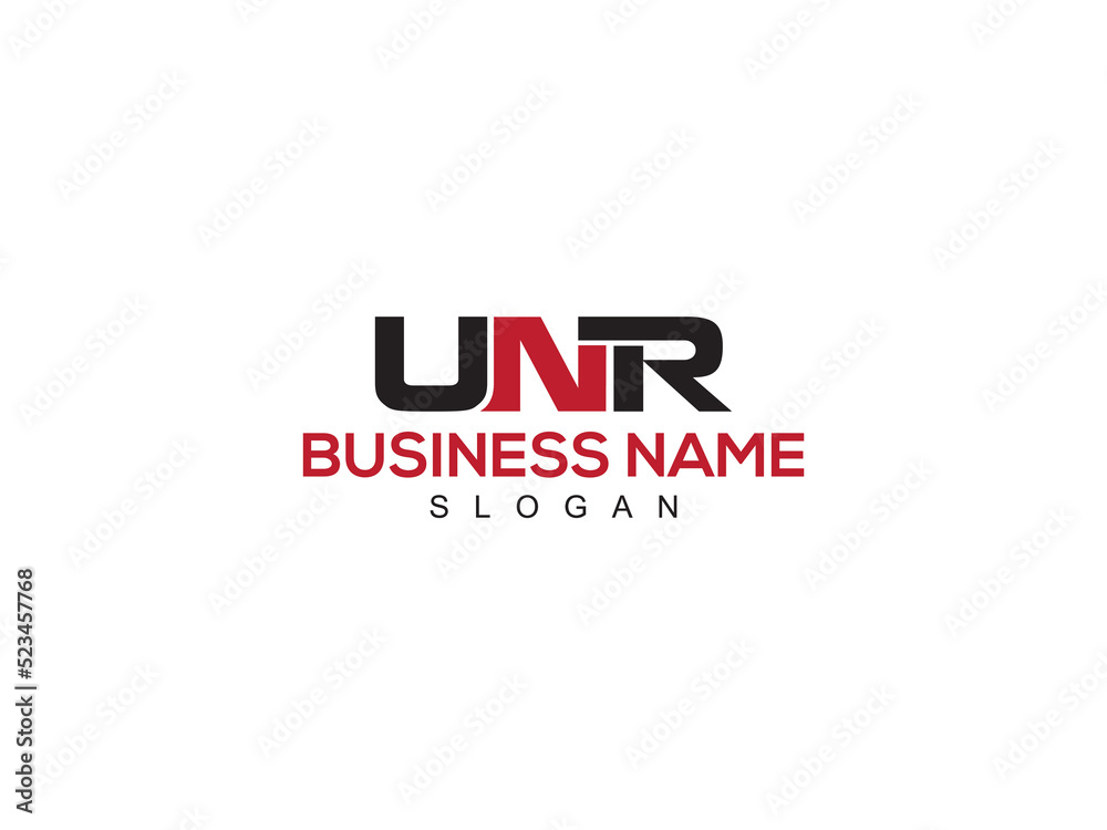 Initial UNR Logo Icon, Colorful unr Logo Letter Vector Image With Three Alphabet Letter Design For Business