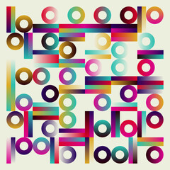 Aufkleber - geometric abstract pattern graphics made with vector geometric shapes and forms