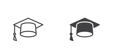 Fototapete - Academic hat icon