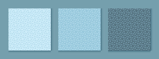 Aufkleber - Background pattern seamless geometric line abstract  blue tone luxury design vector. Geometric pattern seamless.