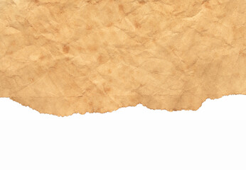 Wall Mural - texture of old brown grunge paper isolated on white background