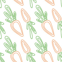 Poster - Line carrot. Abstract seamless pattern. Vector illustration. Simple background