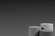 © RIZ_design - 3d rendering grey podium for product presentation