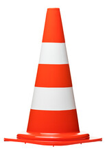 Traffic Cone Isolated On Transparent Background