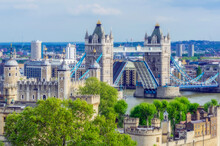 UK, England, London, Tower Bridge And Surrounding Buildings