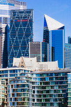 UK, England, London, Skyline With Tall Modern Skyscrapers